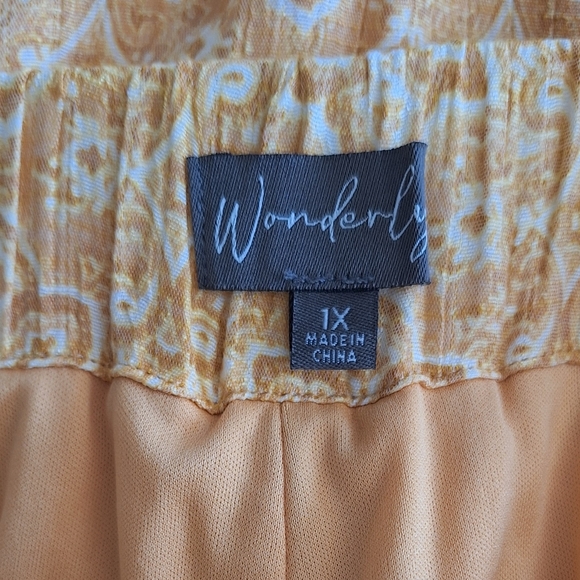 Wonderly Wide Leg Flowy Elastic Waist Pants Size 1X - Picture 3 of 3